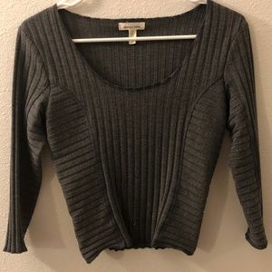 Urban Outfitters Grey Fitted Shirt
